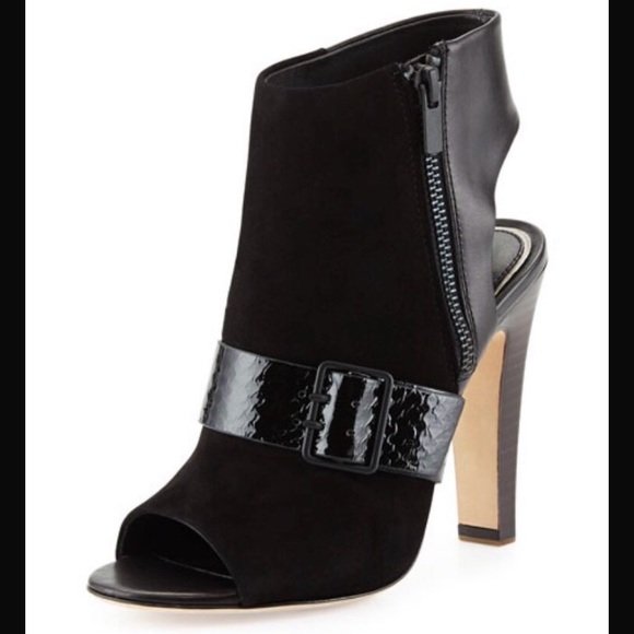 ELIE TAHARI Owen Suede and Leather Peep Toe Bootie Size 8 / 39 Euro - Picture 6 of 6